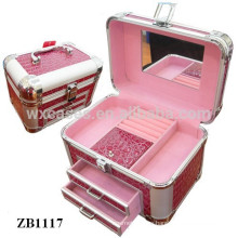 New arrival aluminum jewelry box with 2 drawers